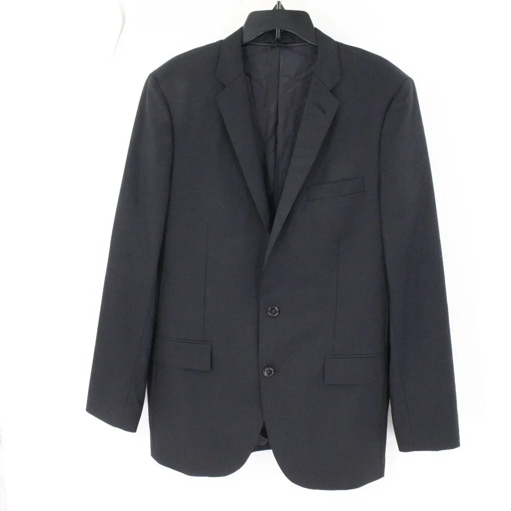 J Crew Sport Coat Mens 42L Ludlow Loro Piana Super 120s Wool Two Button black